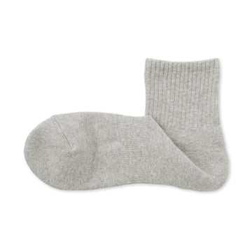 Pile Short Socks Grey MUJI
