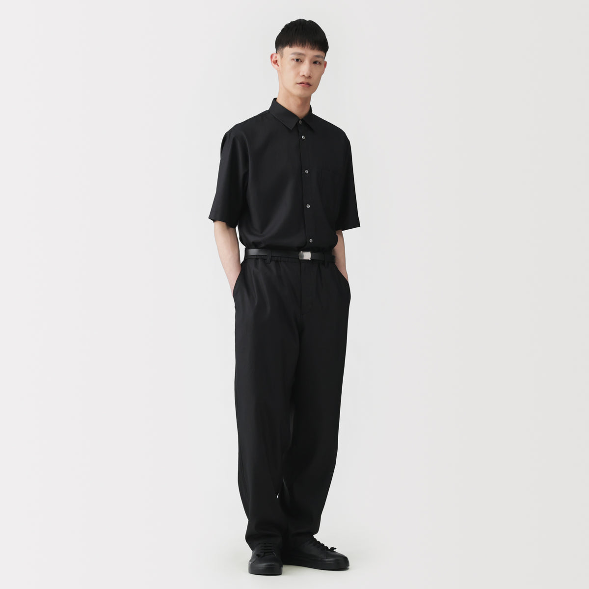 Labo Linen Lyocell Wide Pants | Men's Pants | MUJI Canada