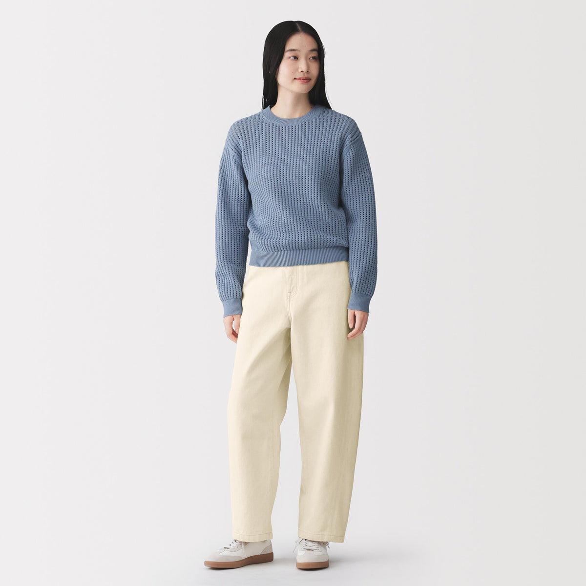 Kapok Blend Denim Cocoon Pants | Women's Jeans | MUJI Canada
