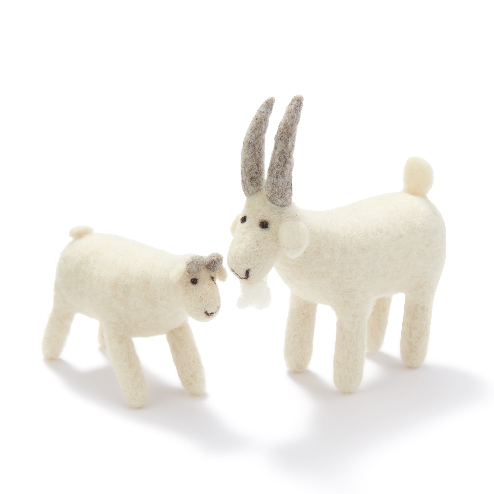 Wool Felt Animal - Parent & Baby Goat