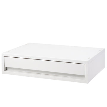 Polypropylene Wide Storage Case White Grey - Extra Shallow (W37 x D26 x H9 cm) MUJI