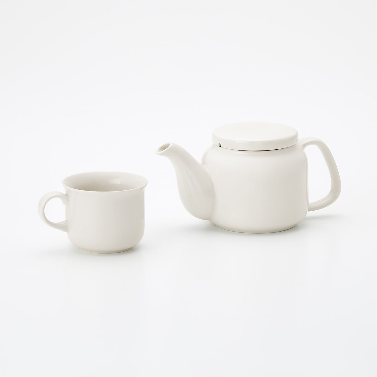 Beige Porcelain Tea Pot