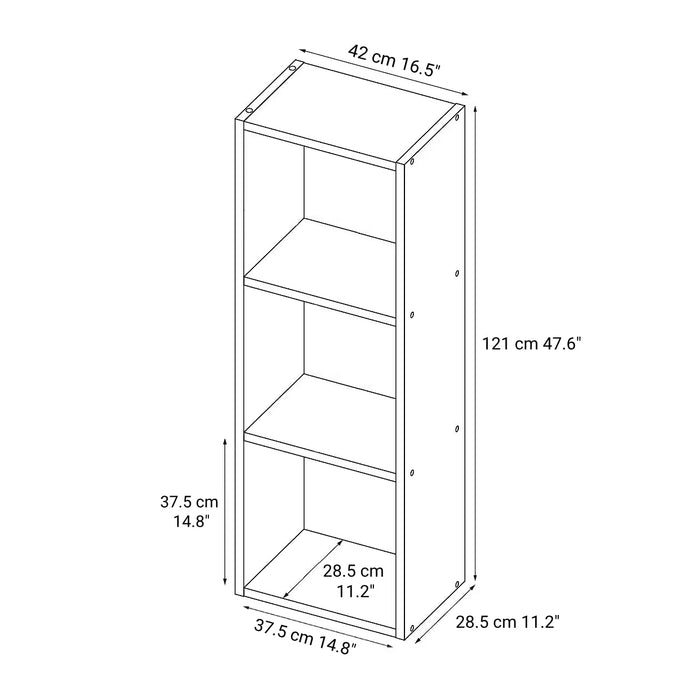 Stacking Shelf - Oak - 3 Shelves | Modular Shelves | MUJI Canada