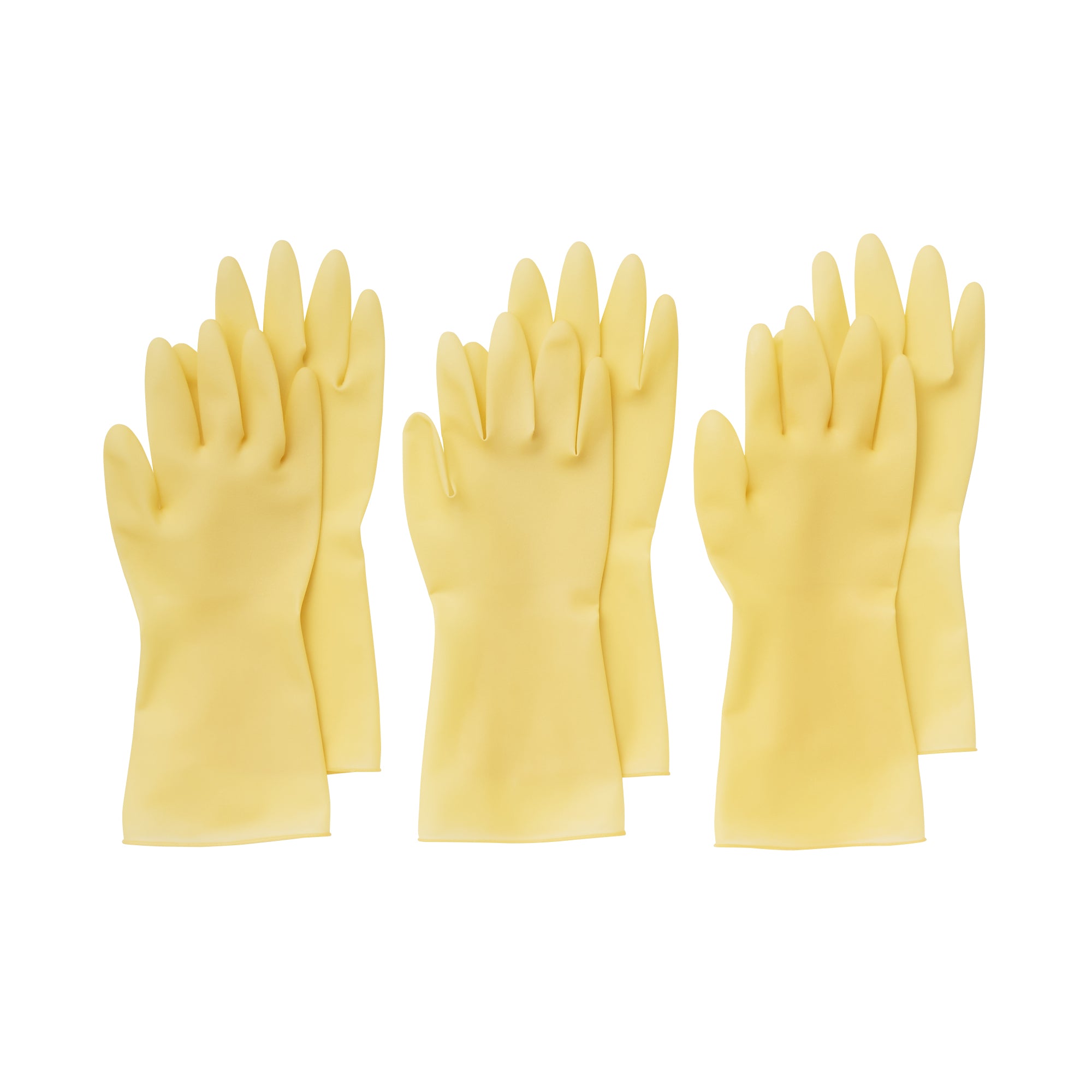 Natural Rubber Gloves 6 Pcs
