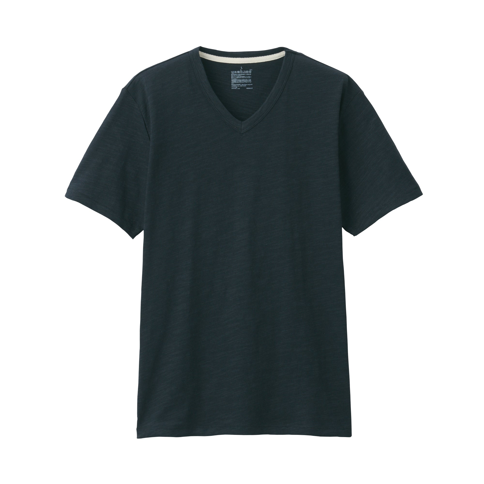 Men's Slub Jersey Stitch V-Neck Short Sleeve T-Shirt