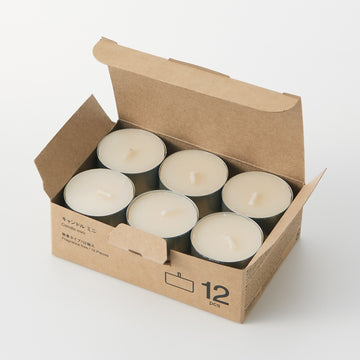 Fragrance-Free Mini Tealight Candle (12 Pack) MUJI