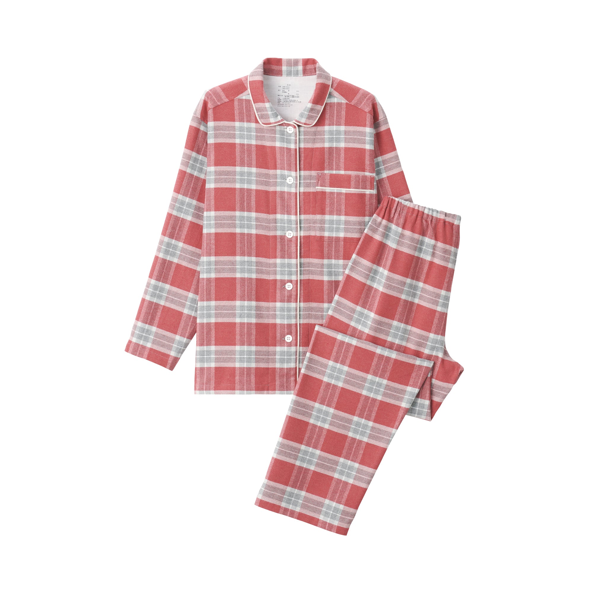 Women's Organic Cotton Side Seamless Flannel Patterned Pajamas