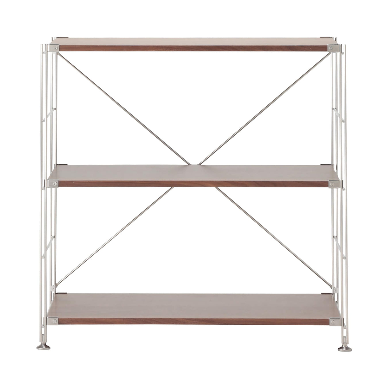 SUS Shelving Unit - Walnut - Wide - Small MUJI