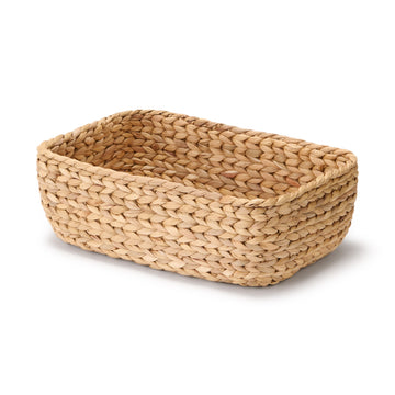 Water Hyacinth Basket - Rectangle - Small W34 x D23 x H12 cm MUJI