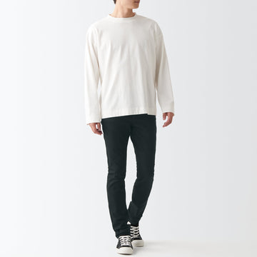 Men's Super Stretch Denim Skinny Pants Black (L 32inch / 82cm) MUJI