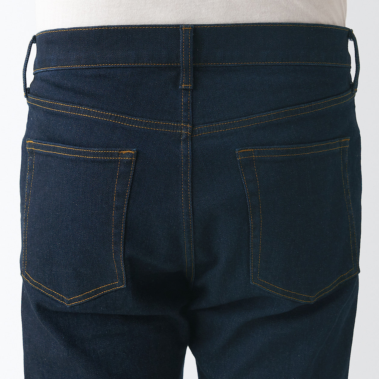 Men's Stretch Denim Slim Pants Dark Navy (L 32inch / 82cm)