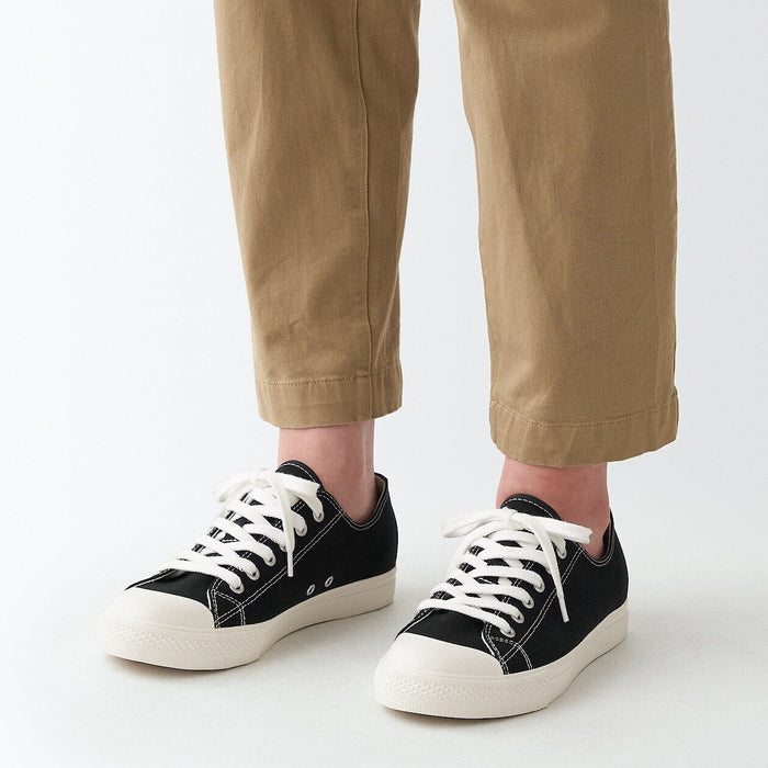 Water Repellent Cushioned Sneakers with Laces Black | MUJI Canada