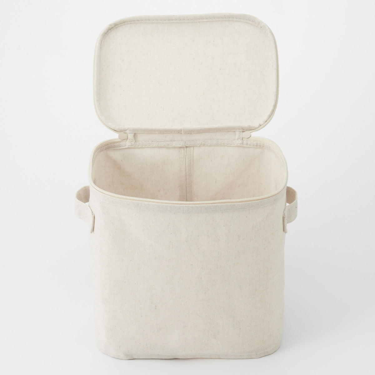 Polyester Linen Soft Box Rectangle w/ Lid Half | Fabric Storage Boxes ...