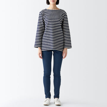 Women's Super Stretch Denim Skinny Pants Blue MUJI