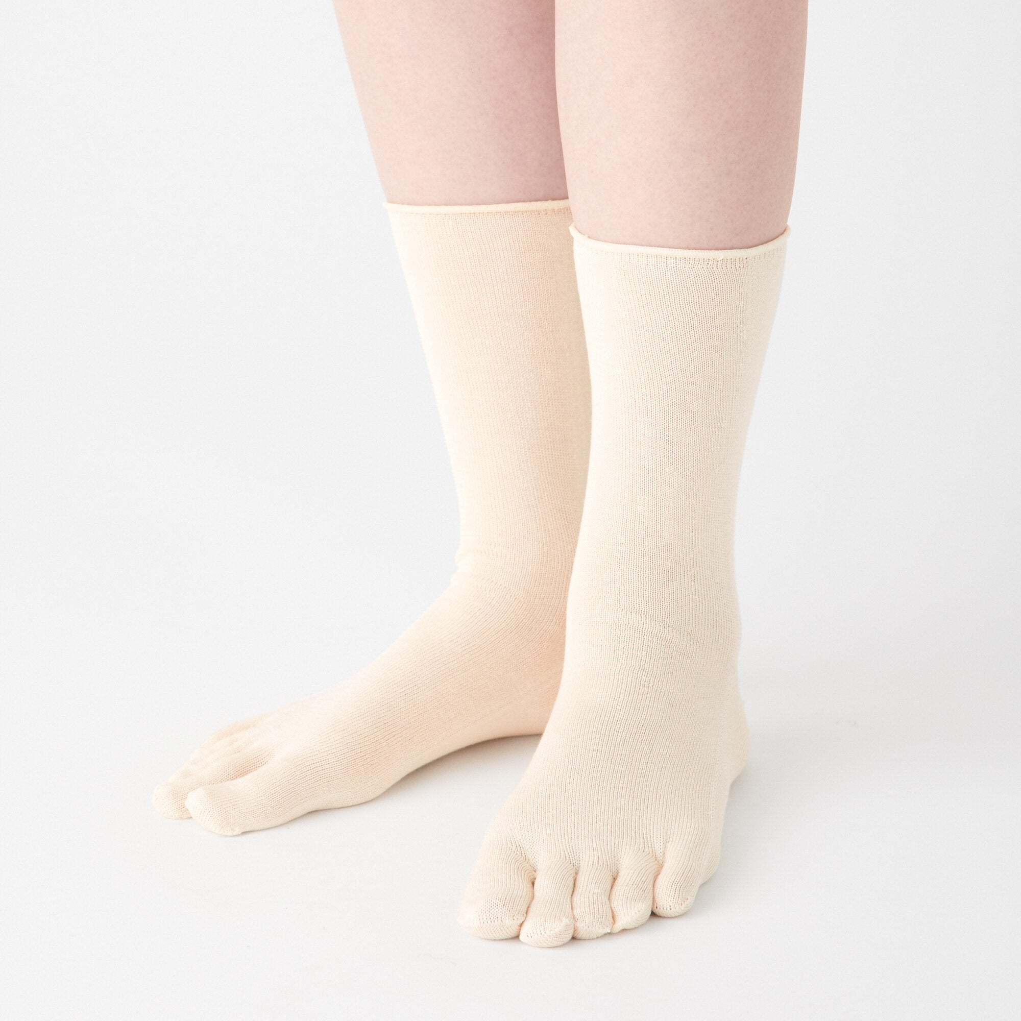 Right Angle Silk Blend 5-Toe Socks One Size