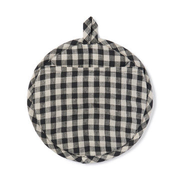 Plain Weave Linen Pot Holder & Trivet - Gingham Check MUJI