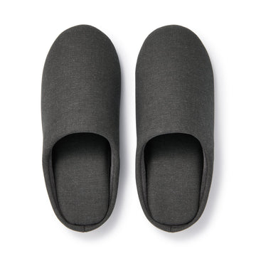 Cotton Plain Weave Insole Slippers Dark Grey MUJI