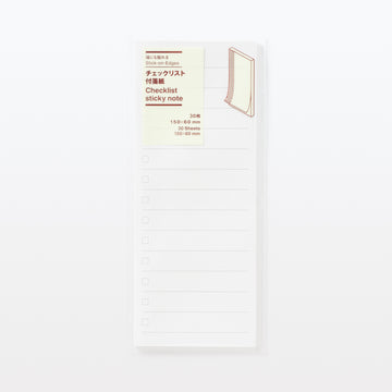 Stick-On-Edges Checklist Sticky Note MUJI