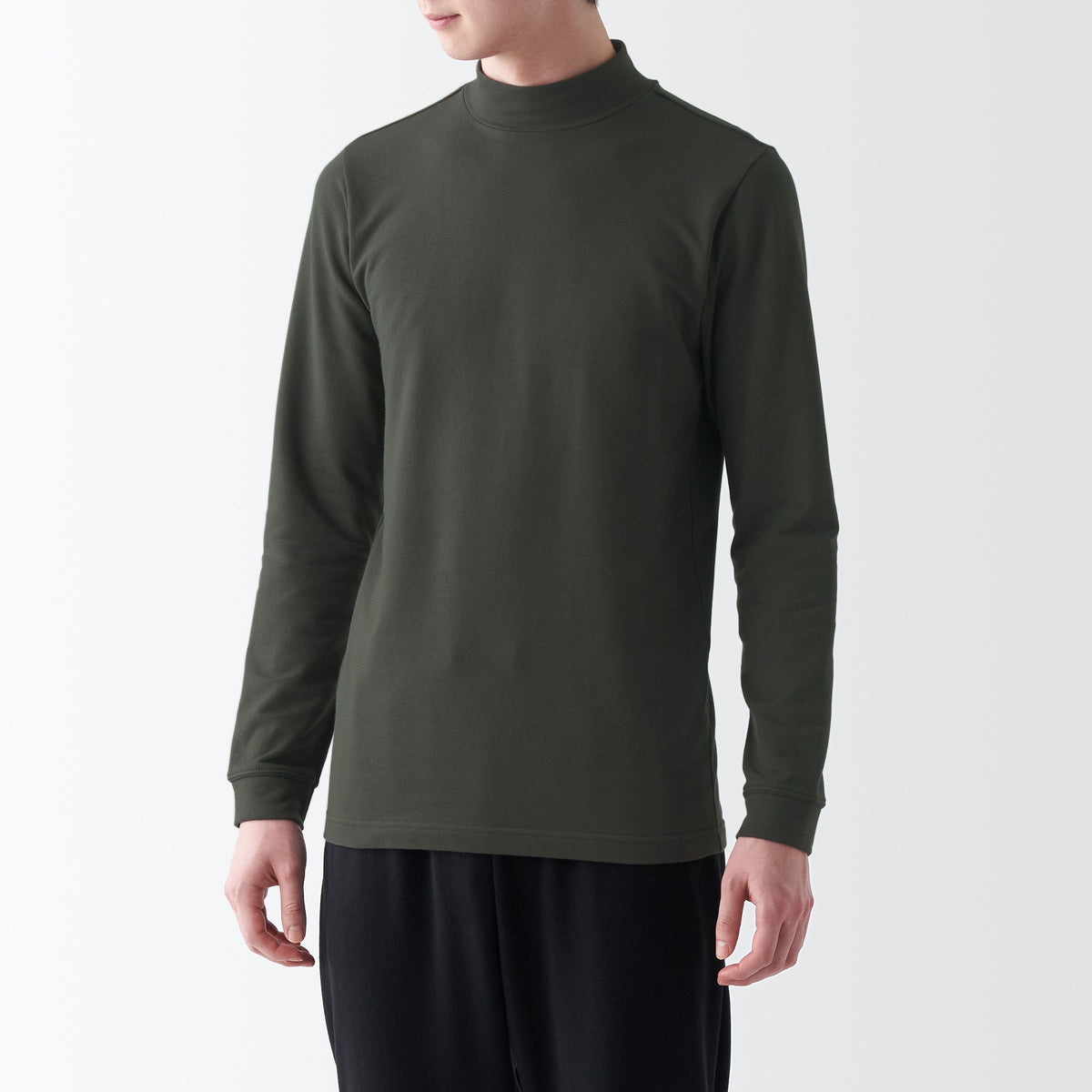 Men's Warm Mock Neck Long Sleeve T-Shirt