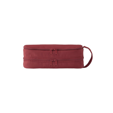 Nylon Pen Case with Window - Red MUJI