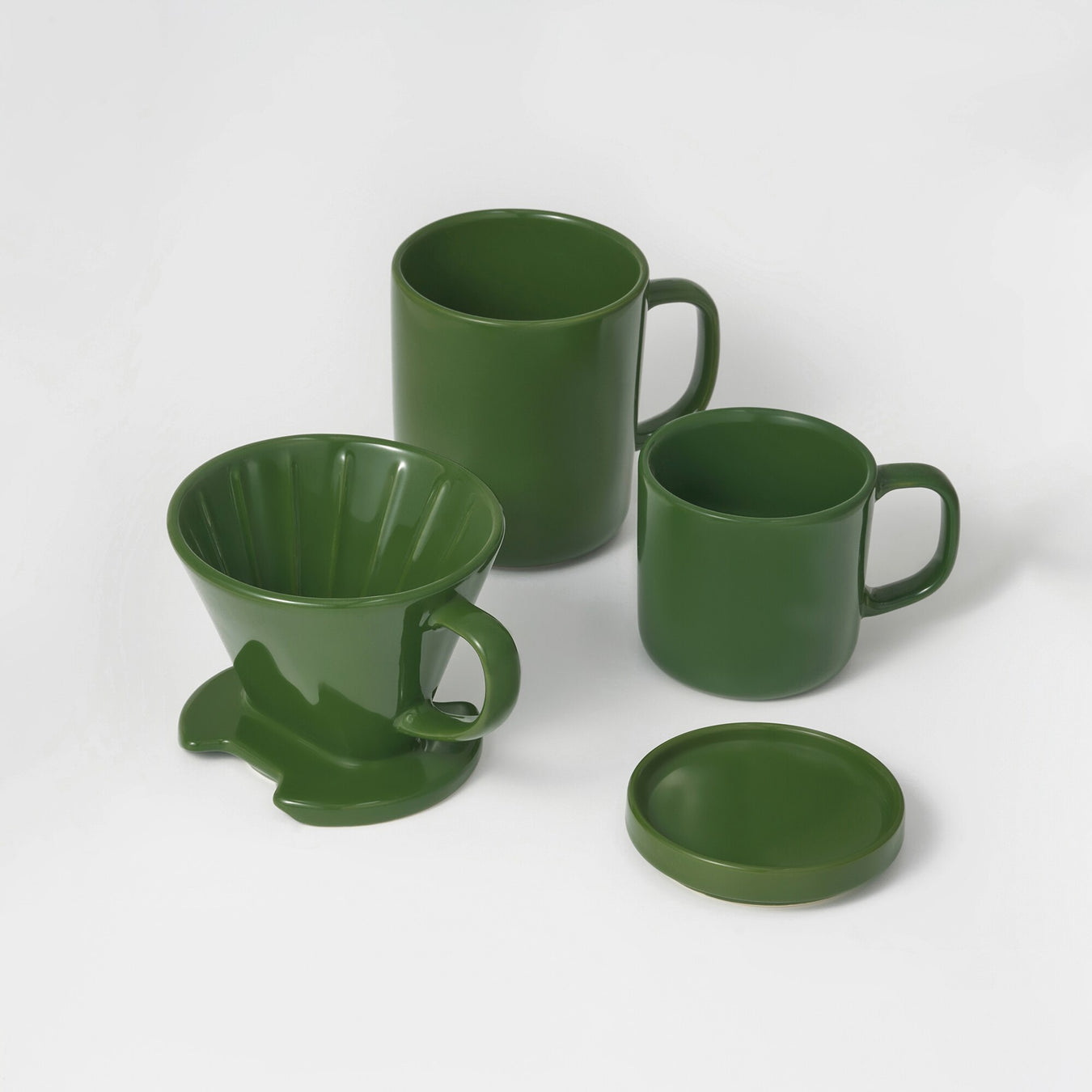#WK43 Stoneware Multi Saucer - Green MD7BCC3S MUJI