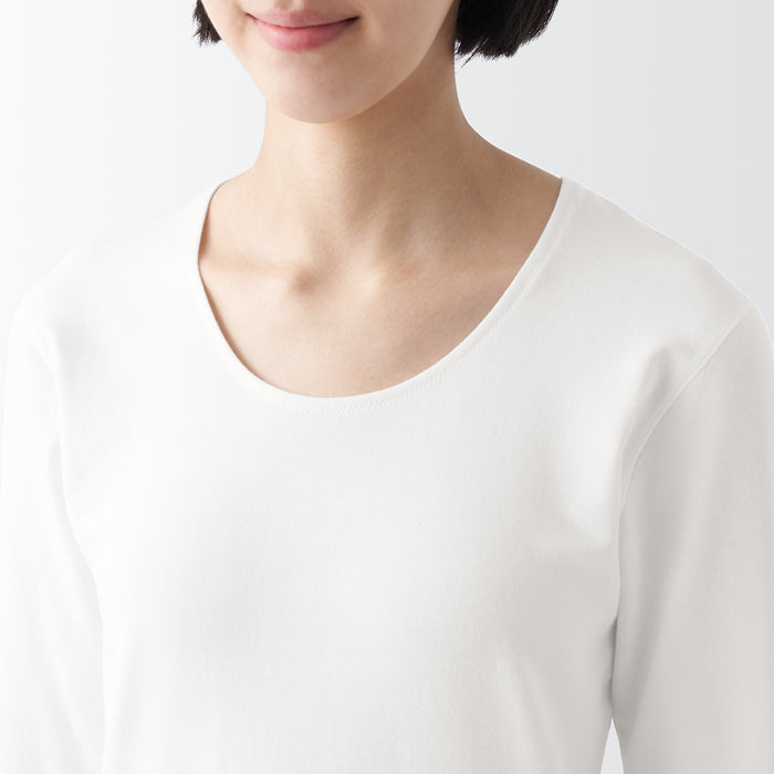 Women's Warm Thick Cotton U-Neck T-Shirt, Women's Innerwear