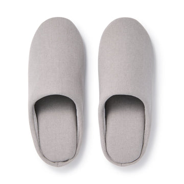 Soft Cotton Insole Slippers Light Grey MUJI