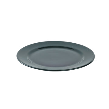 Porcelain Rimmed Dinner Plate - Deep Green