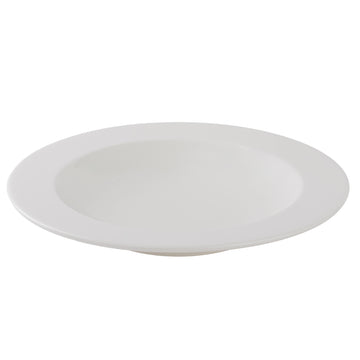 Porcelain Rimmed Soup Plate - White