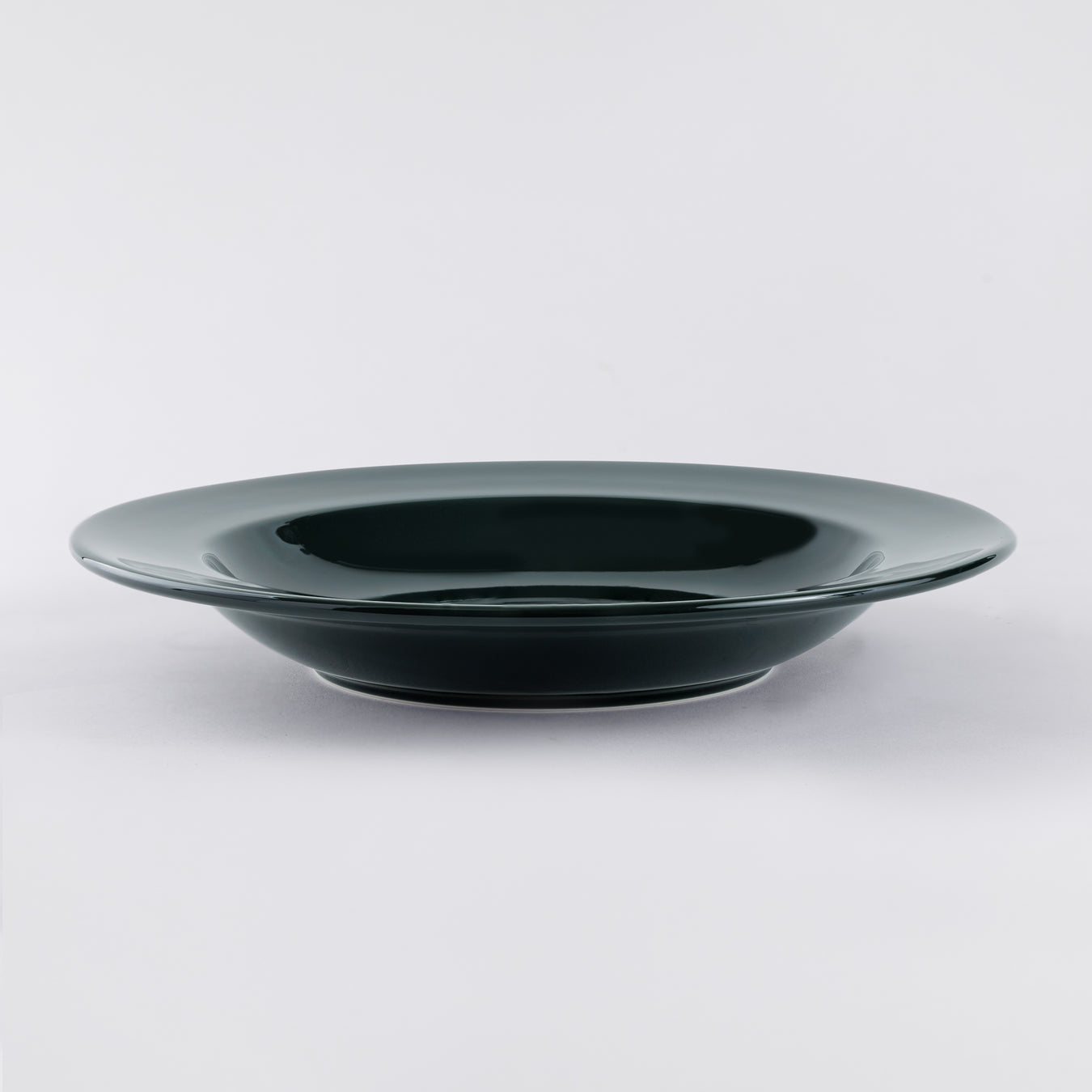 Porcelain Rim Soup Plate - Deep Green MUJI
