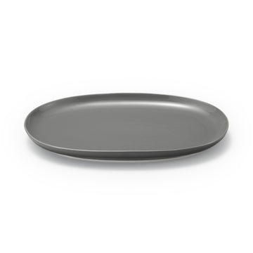 Everyday Tableware Oval Plate Small - Grey MUJI