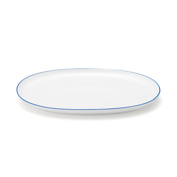 Everyday Tableware Oval Plate Large - Blue Stripe MUJI