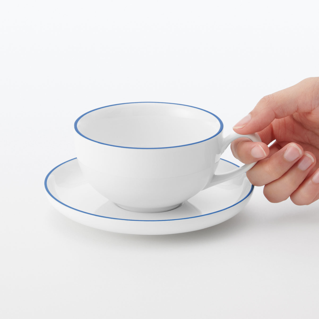 Everyday Tableware Tea Saucer - Blue Stripe MUJI
