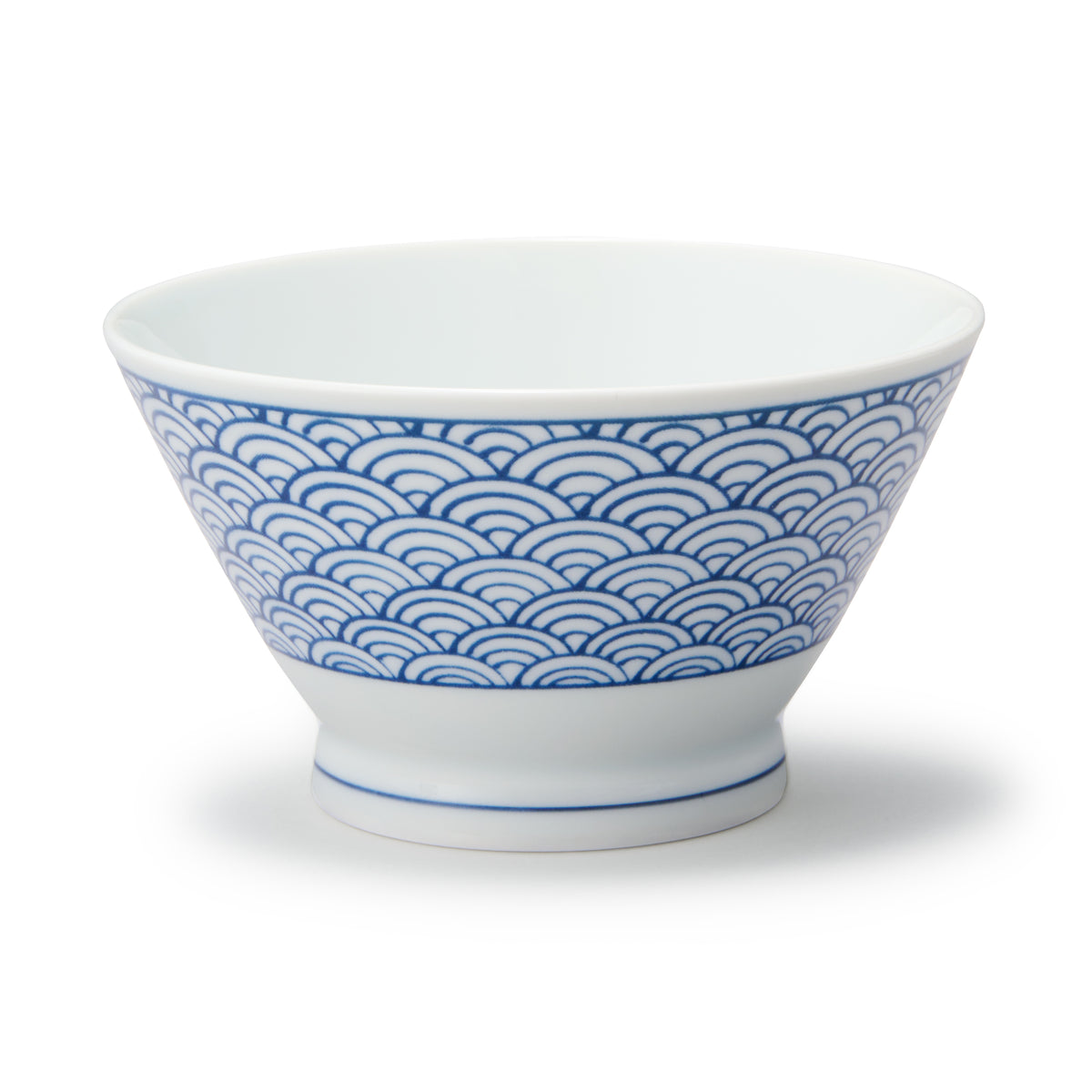 Pattern Muji Hasami Ware Rice Bowl - Wave Pattern | Japanese Tableware | MUJI Canada