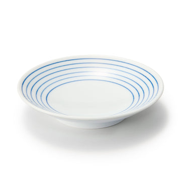 Hasami Ware Small Plate - Horizontal Stripes Pattern Horizontal Stripes MUJI
