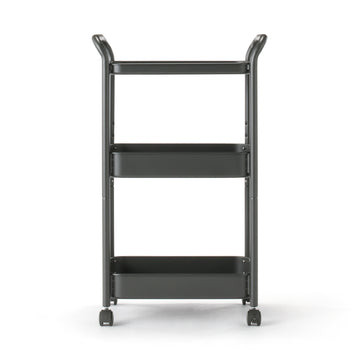 Steel Pipe Wheeled Rack Utility Cart - Dark Grey MUJI