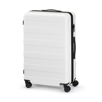 Adjustable Handle Hard Shell Suitcase 75L | Check-In White MUJI
