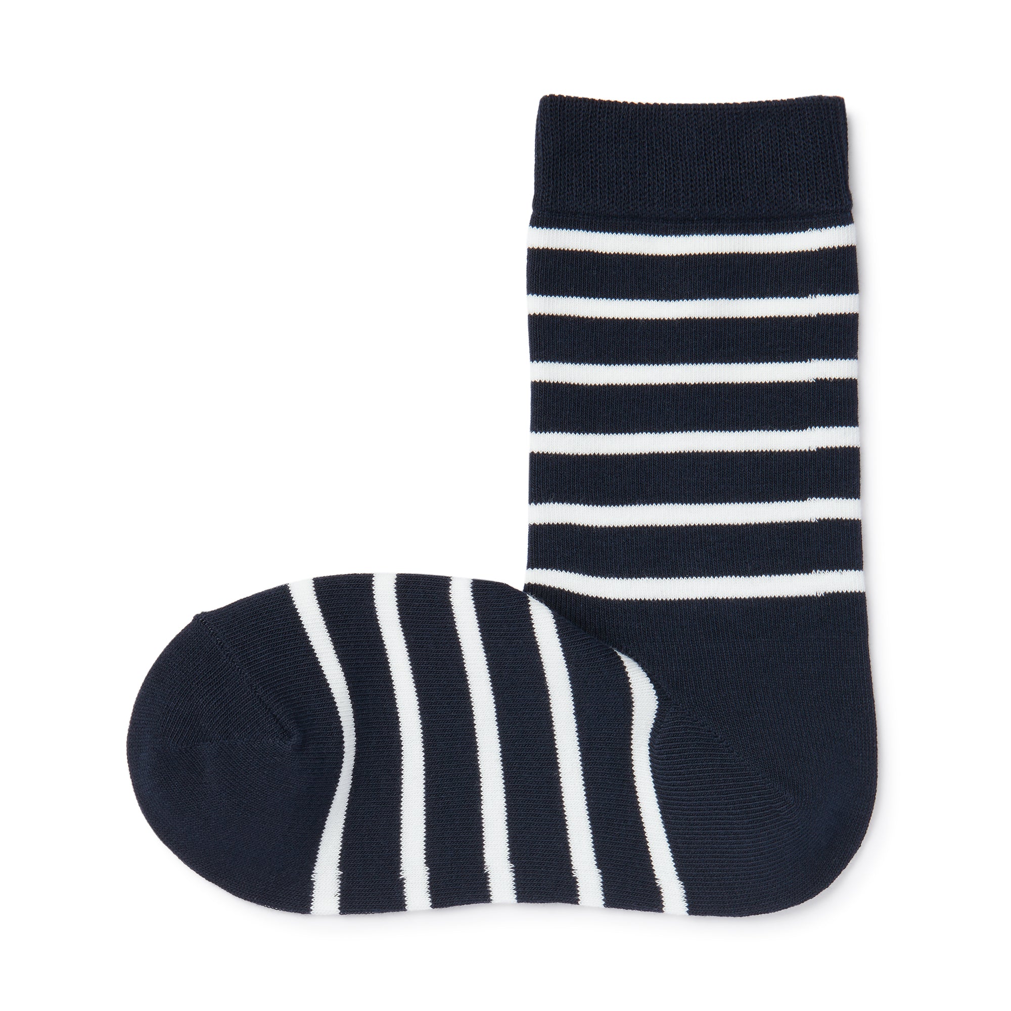 Right Angle 3 Layer Loose Top Striped Socks