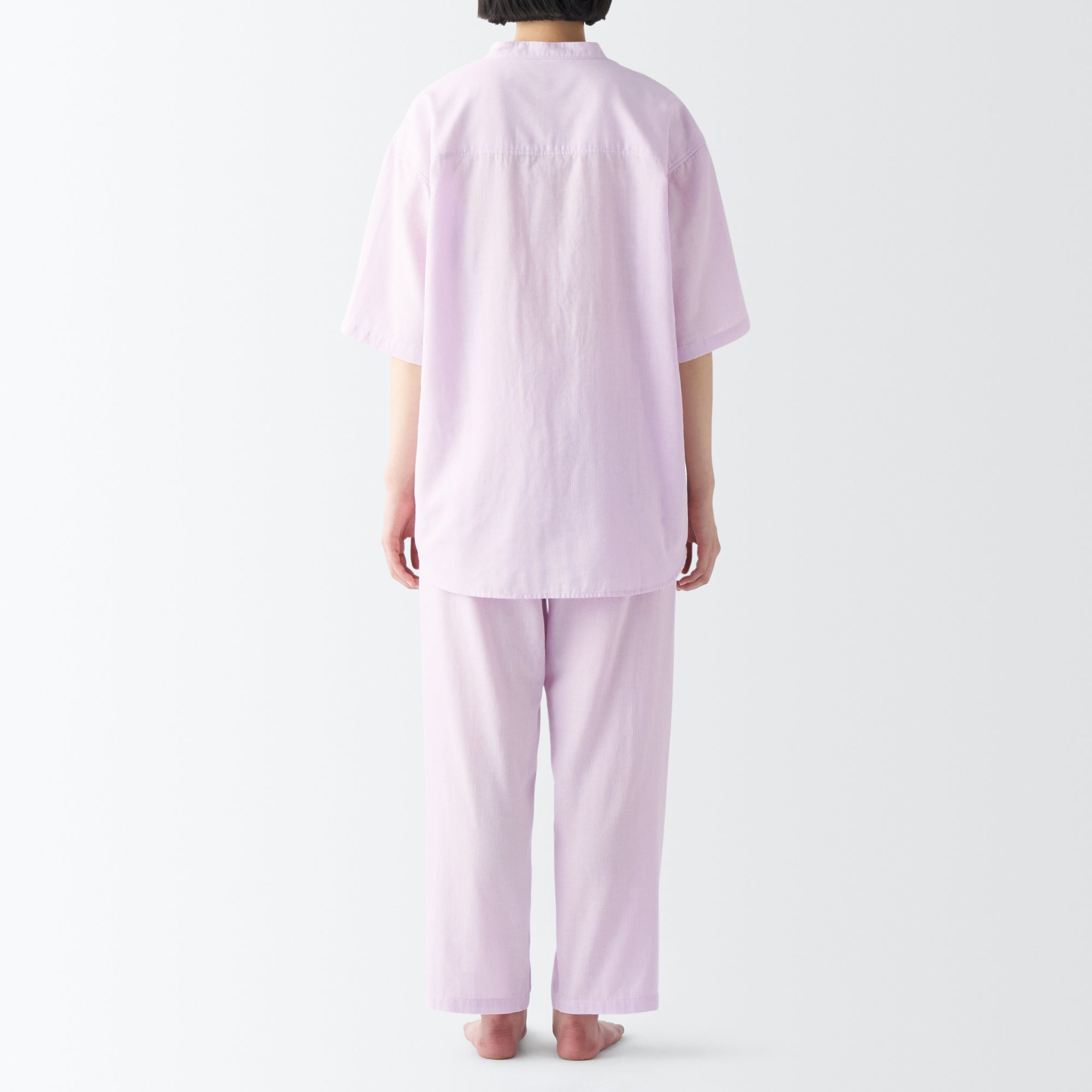 Women's Side Seamless Lightweight Gauze 1/2 Sleeve Pajamas