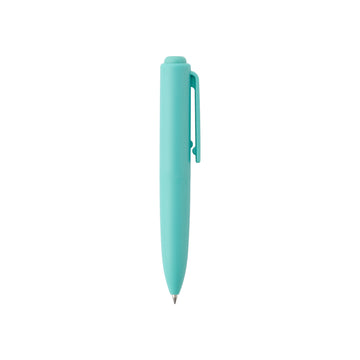 Compact Gel Ink Ballpoint Pen Knock Type 0.5 mm - Cyan MUJI