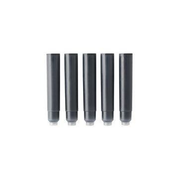 Compact Fountain Pen Ink Cartridge Refills - Black (5 Pack) MUJI