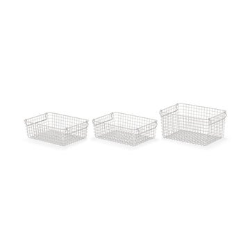 Steel Pipe Storage Rack Basket Set - Warm Grey MUJI
