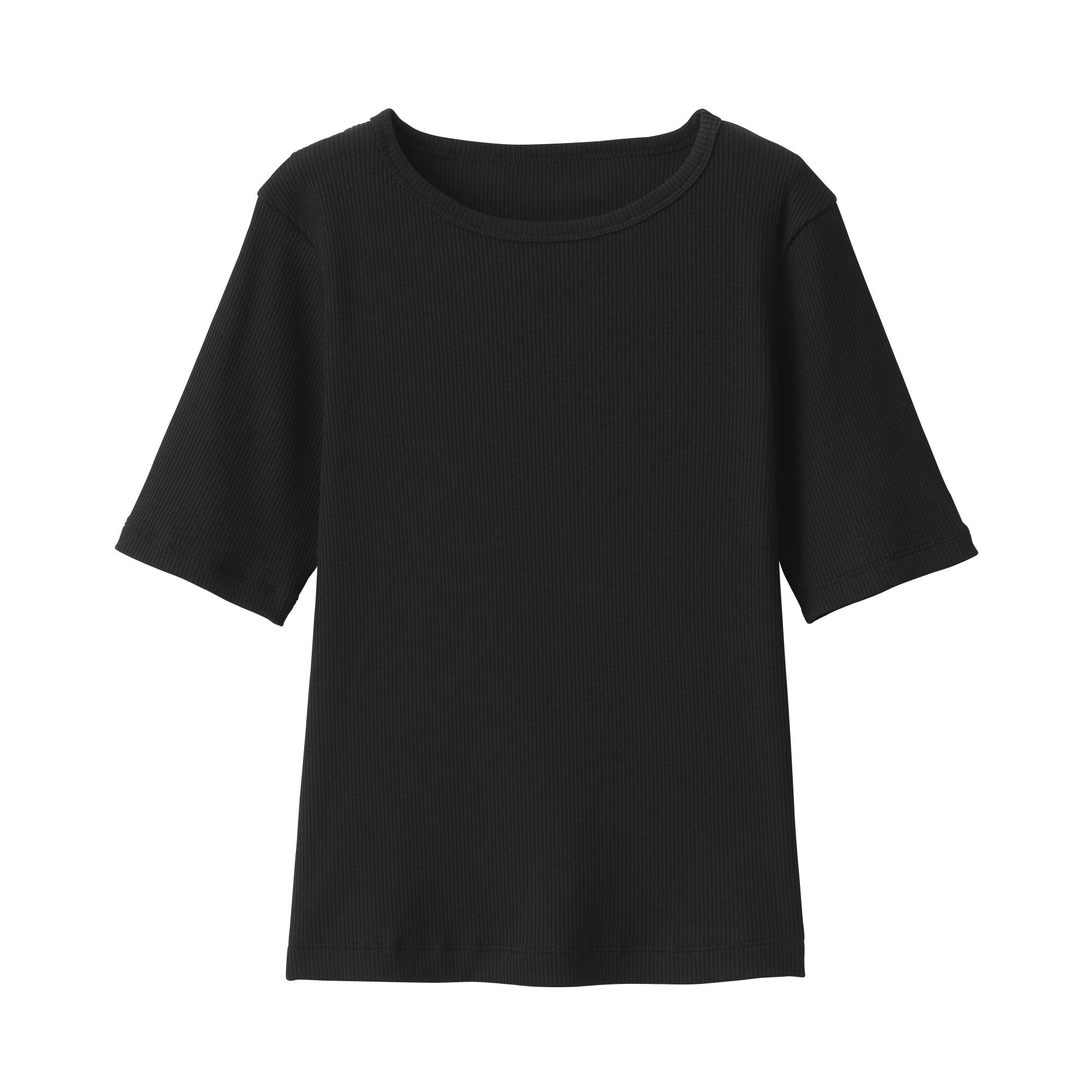 Women's Stretch Ribbed Short Sleeve T-Shirt