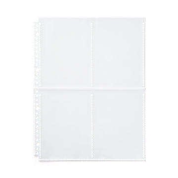 Post Card 4-Pocket Refill for A4 Wide Organizer MUJI