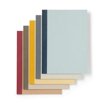 Planted Tree Paper Coloured Cover Notebook - 7mm (5 Pack) MUJI