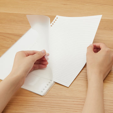 Loose-Leaf Paper 6mm Lined B5 with Carry Case MUJI
