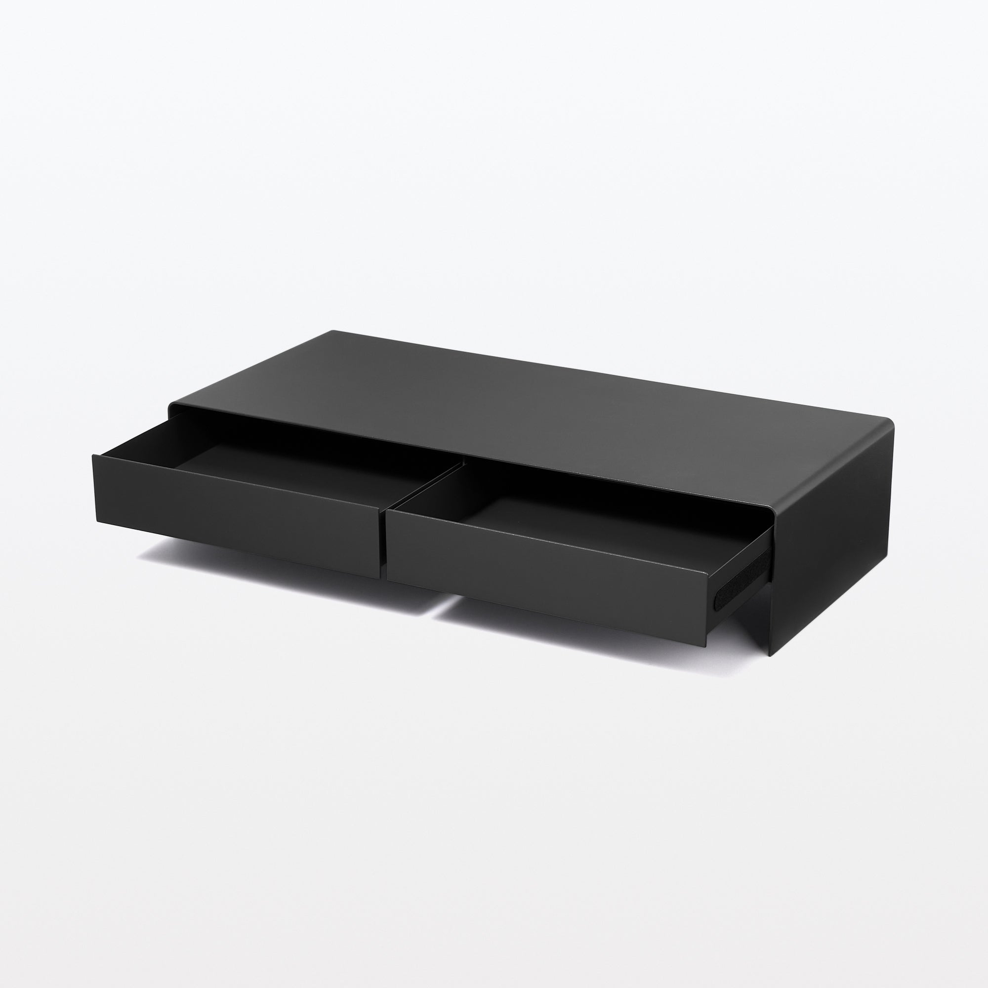 Steel Monitor Stand with 2 Drawer - Wide