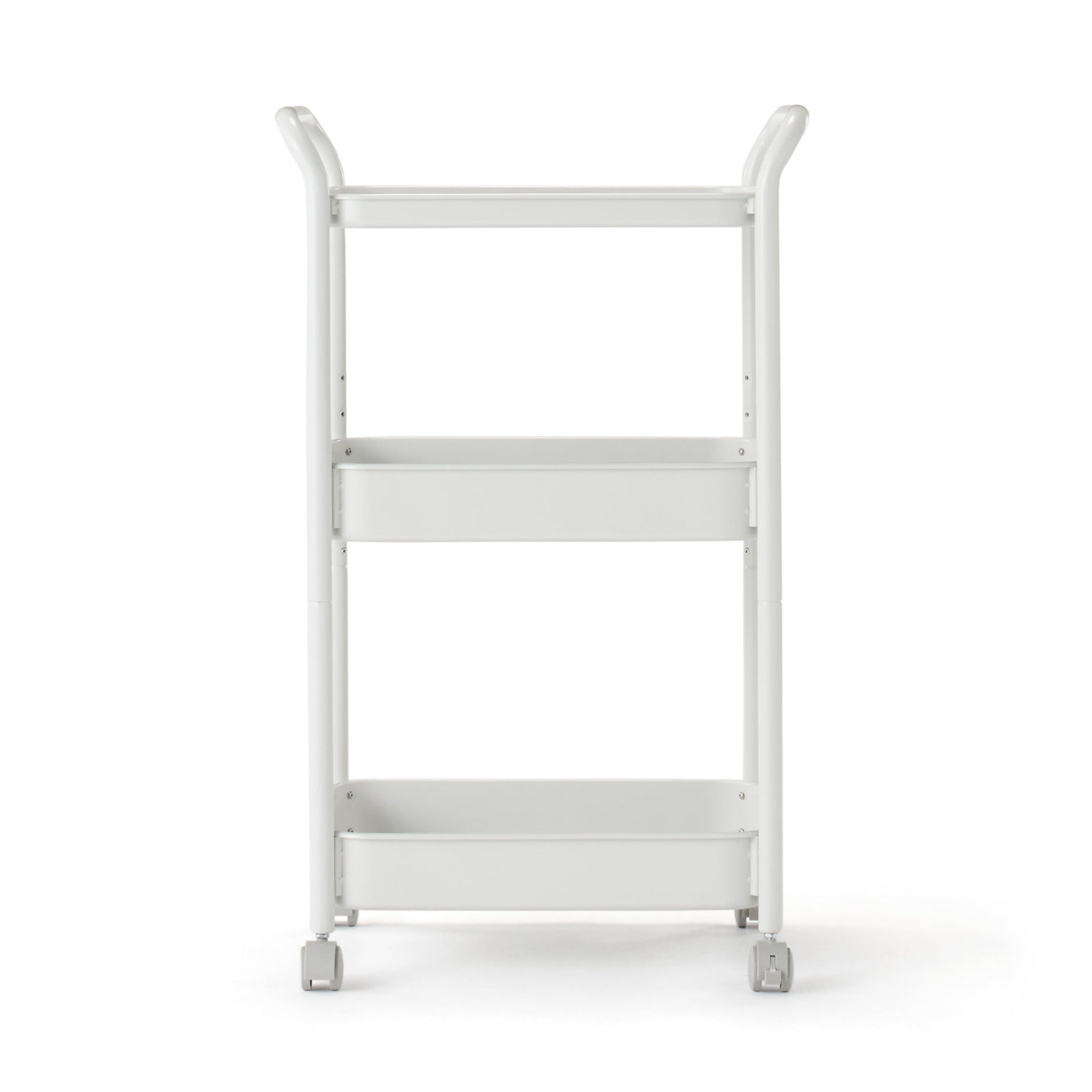 Steel Pipe Wheeled Rack Utility Cart - Light Grey MUJI