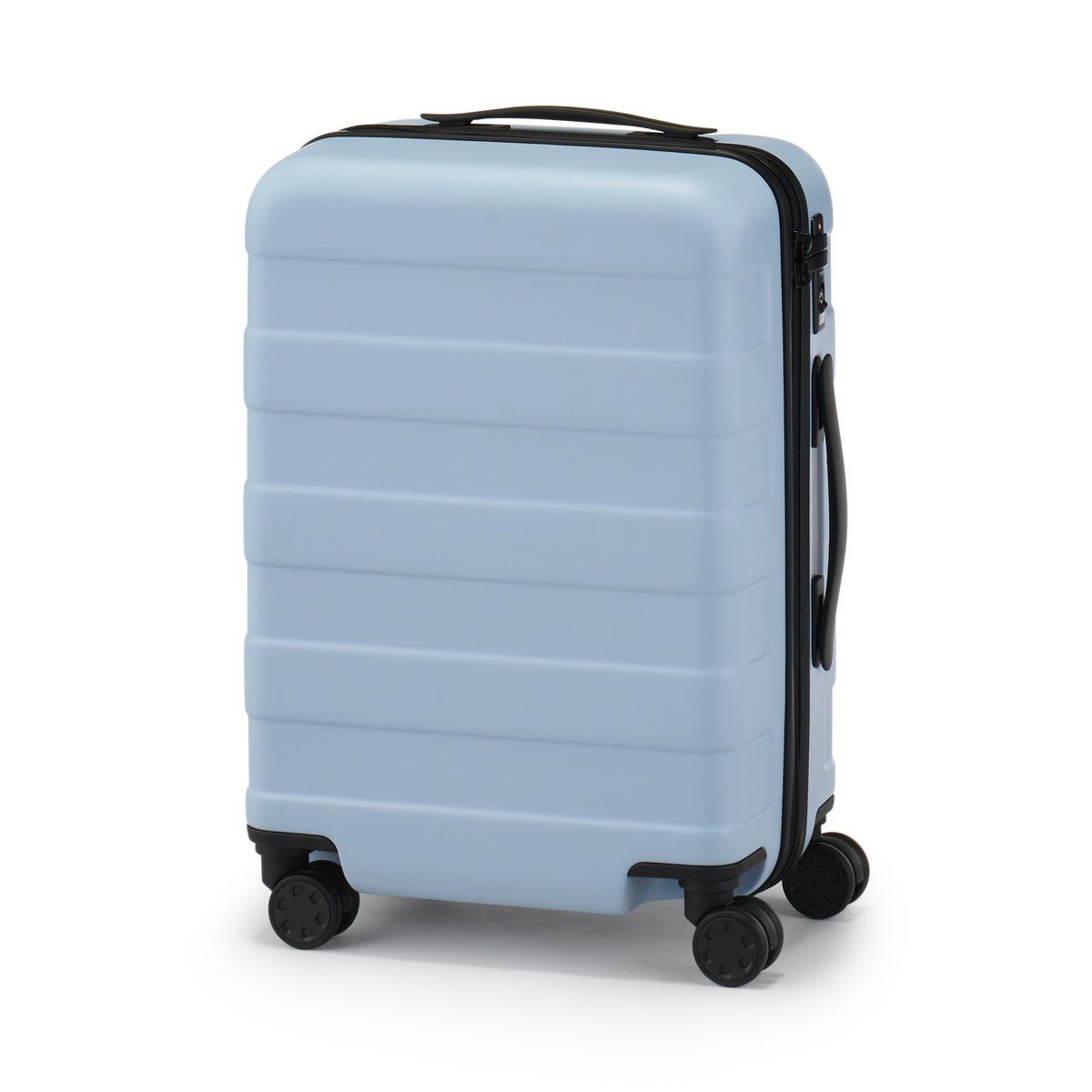 Adjustable Handle Hard Shell Suitcase 36L - Light Blue | Carry-On