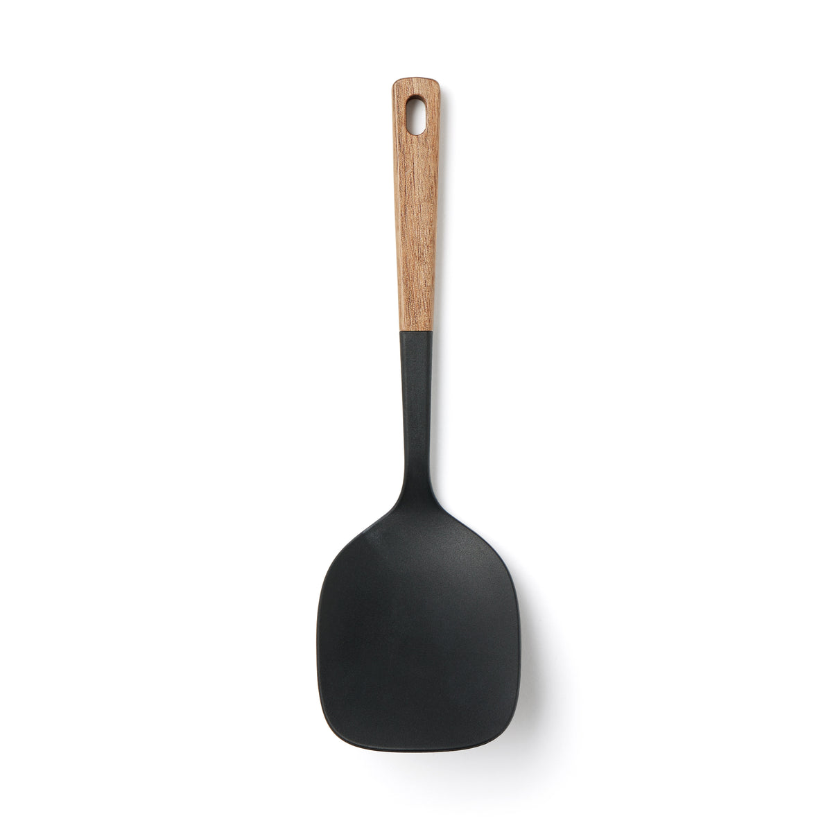 MUJI Japan Silicone Cooking Spoon – 26cm (10.24 Inch) Heat-Resistant, Scratch-Free Kitchen Utensil, Black